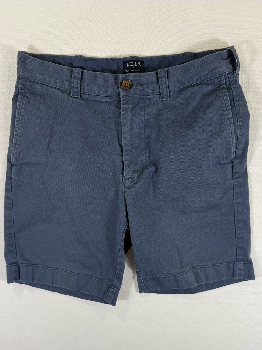 J. Crew Men's Slate Blue Flat Front Chino Shorts